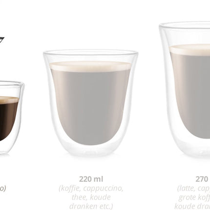 Premium doppelwandige Espressogläser - 70 ml