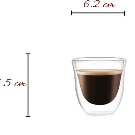 Premium doppelwandige Espressogläser - 70 ml