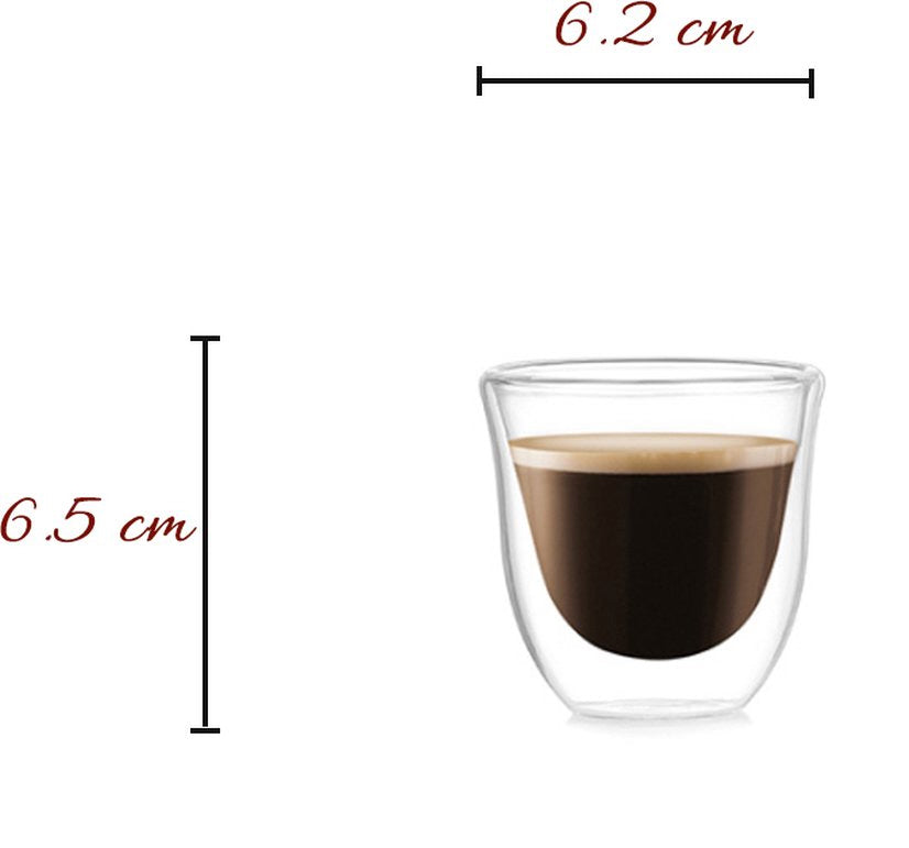 Premium Double-Walled Espresso Glasses - 70 ML