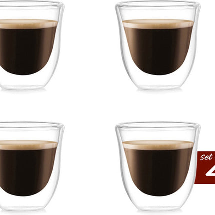 Premium doppelwandige Espressogläser - 70 ml
