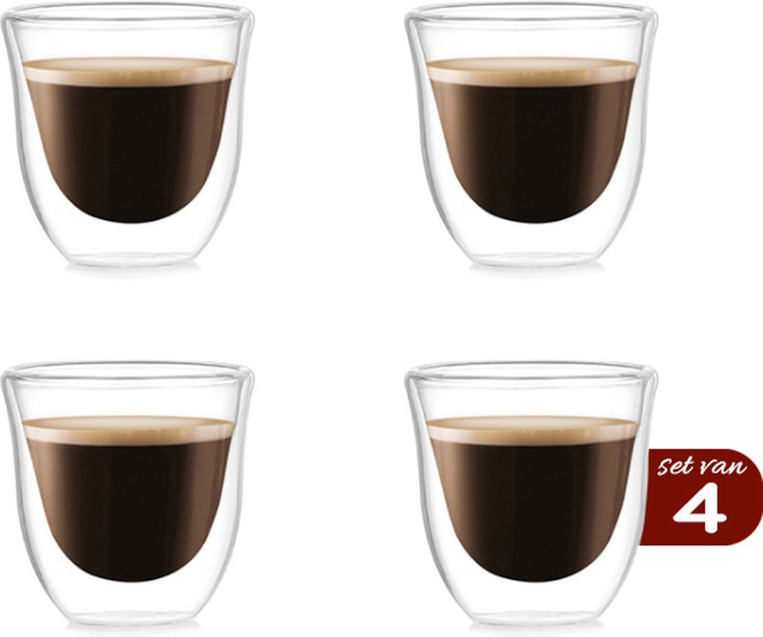 Premium Double-Walled Espresso Glasses - 70 ML
