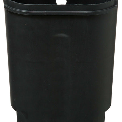 Mülleimer/Tretmülleimer schwarz Edelstahl Metall 6 Liter - 15x24x30 cm