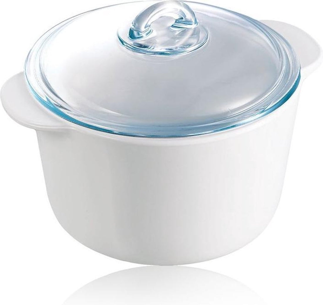Pyrex Flame Casserole Dish - Glass-ceramic - White - 18 x 18 x 9.6 cm - 1.1 l