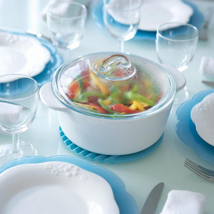 Pyrex Flame Kochtopf - Glaskeramik - Weiß - 18 x 18 x 9,6 cm - 1,1 l