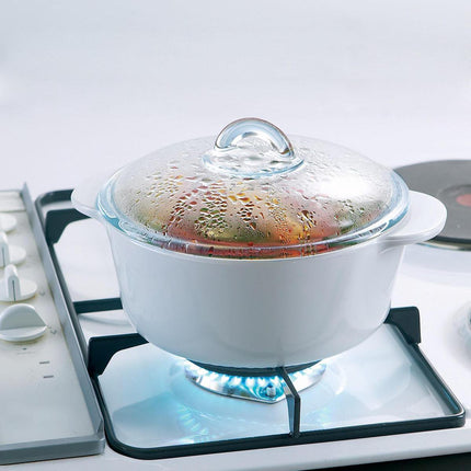 Pyrex Flame Kochtopf - Glaskeramik - Weiß - 18 x 18 x 9,6 cm - 1,1 l