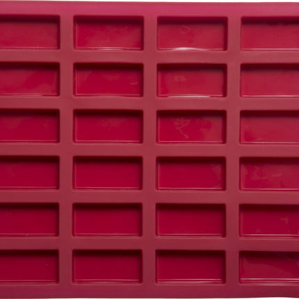 Rechteckige Silikon-Backform für 24 Mini-Financiers 5,6 x 2,5 cm (Kleingebäck)