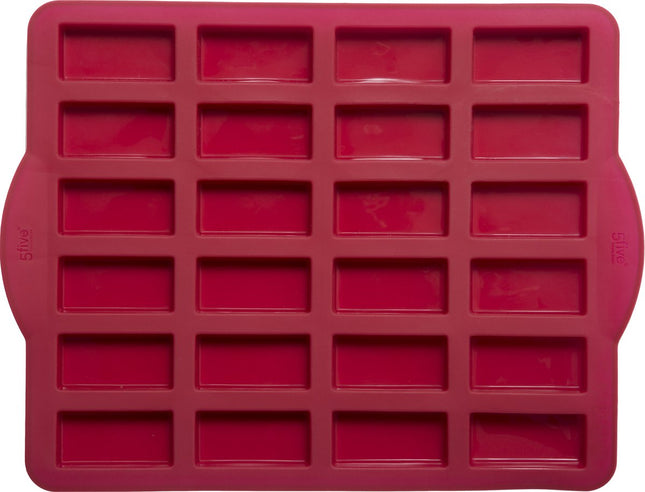 Rechteckige Silikon-Backform für 24 Mini-Financiers 5,6 x 2,5 cm (Kleingebäck)