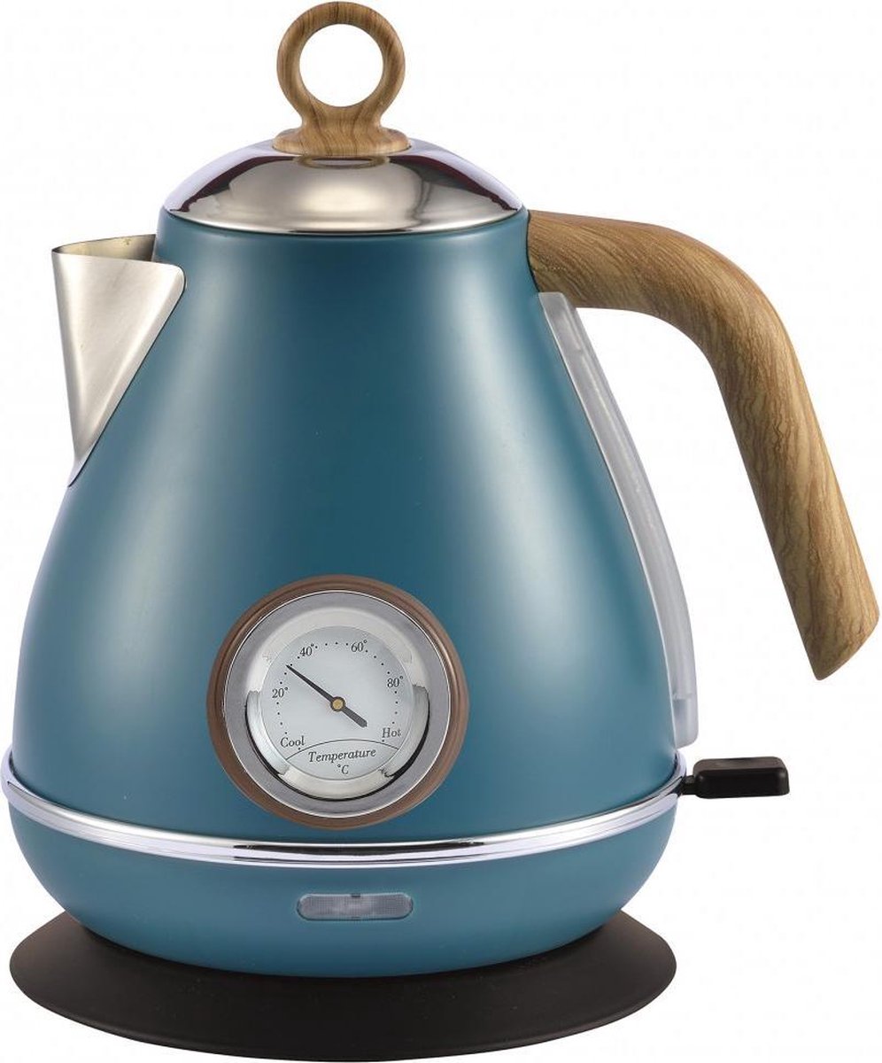 Kassel retro waterkoker 1,7 liter RVS met thermometer – 4 kleuren – foto 14