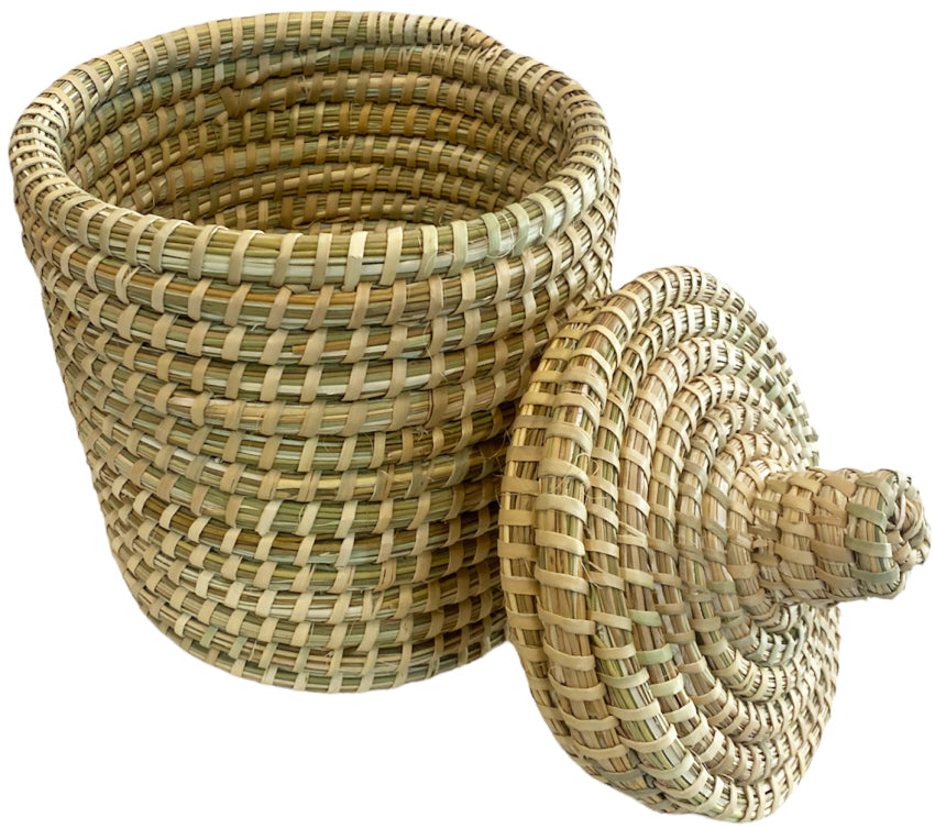 Panier en osier avec couvercle naturel