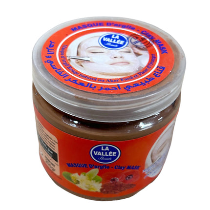 Rote Tonerde-Maske mit Aker Fassi und Orangenblüte