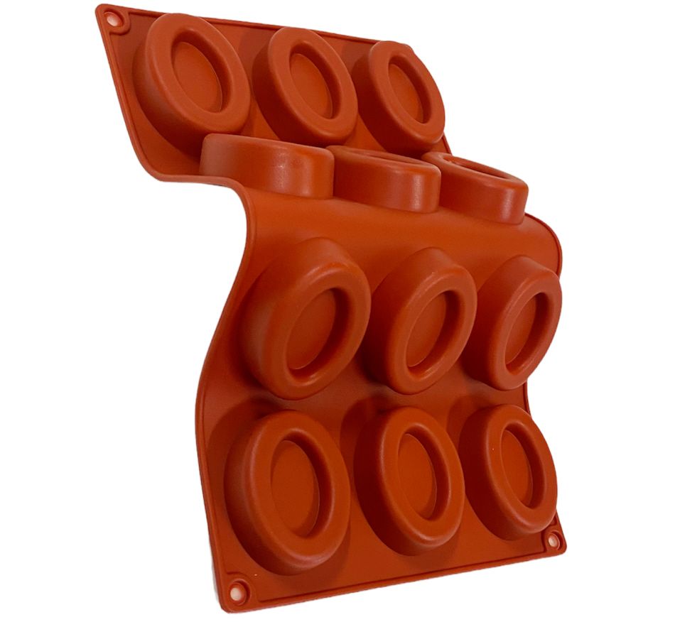 Silicone Baking Mold - baking pan with 12 oval shapes