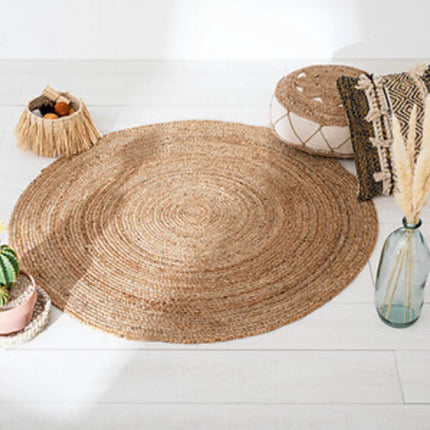 Runder Jute Teppich - Natürliche Jute Ø 120 cm - Jute-Teppich - Teppich