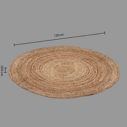 Runder Jute Teppich - Natürliche Jute Ø 120 cm - Jute-Teppich - Teppich