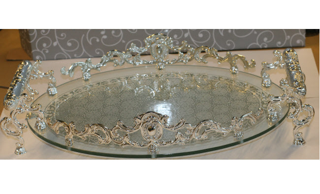 Oval glass tray