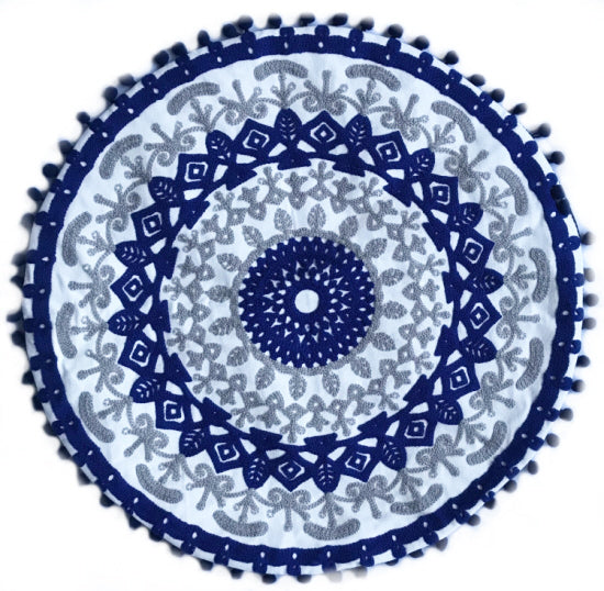 Housse de coussin ronde marocaine
