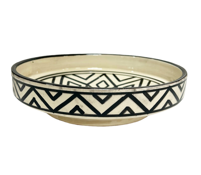 Marokkaanse Aardewerk ronde schaal 24 cm