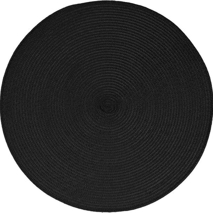 Ronde placemat - gevlochten kunststof - 38 cm - Onderleggers