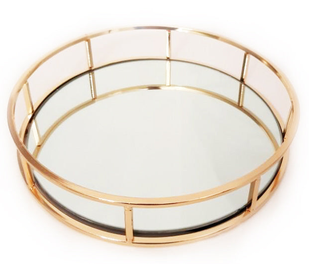 Plateau miroir rond