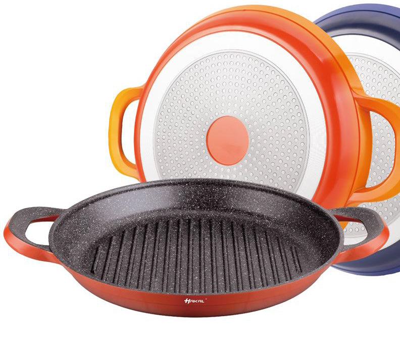 Hakal Non-stick Cast Aluminium Grill Pan 32 cm