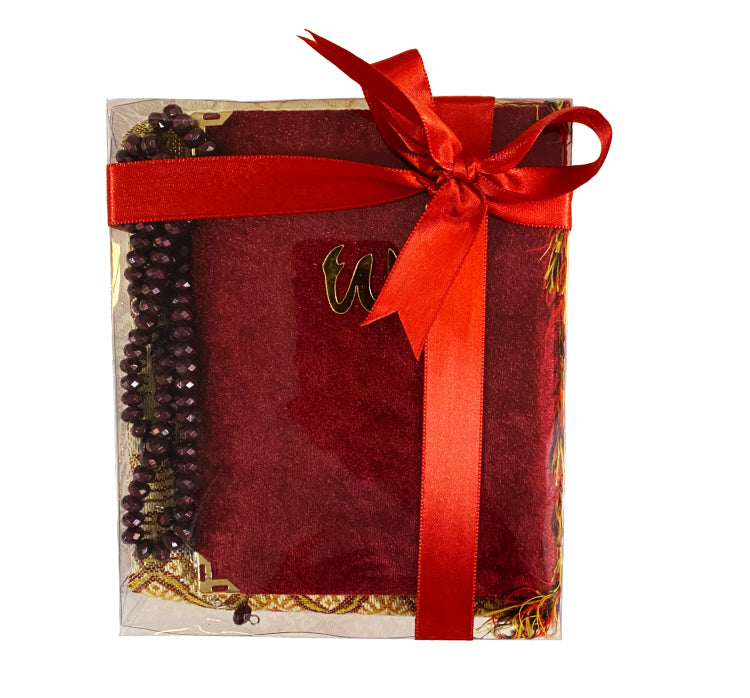 Cadeaupakket gebedskleed, tasbieh en boekje – islamitische cadeauset – foto 4
