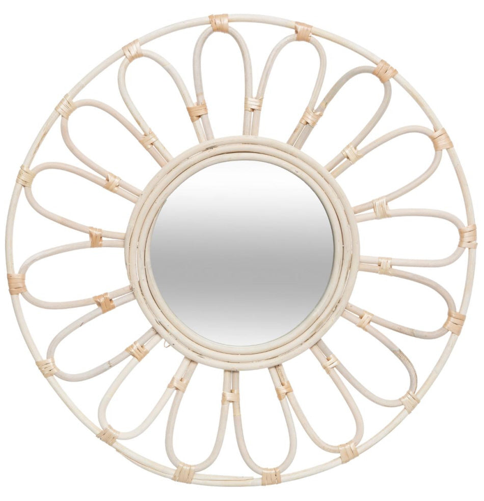Miroir fleur Rotin – D56