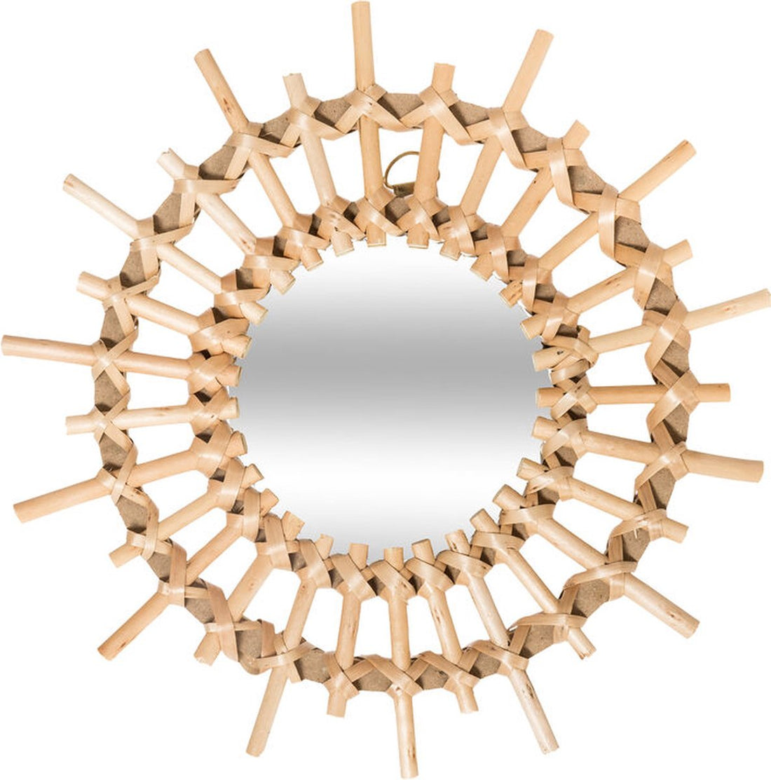 Rattan Set of 3 Mirrors - Ø 28 cm - Natural