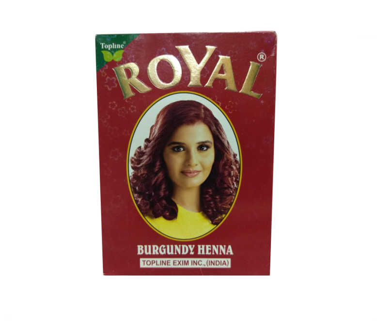 Royal Henna haarverf burgundy – henna poeder, 6 zakjes van 10 g
