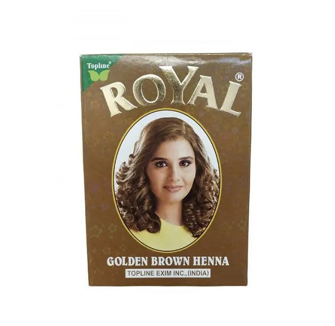 Royal Henna golden bruin – henna haarverf, 6 zakjes van 10 g