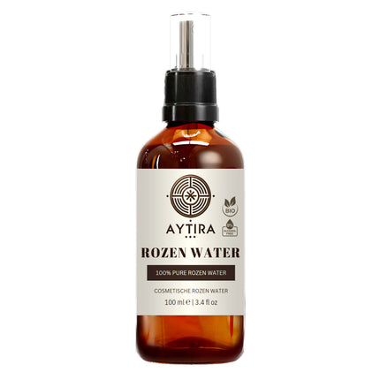 Aytira Rosenwasserspray – 100 % rein und natürlich – Feuchtigkeitsspendendes Gesichtswasser – Alkoholfrei – 100 ml