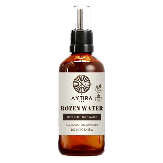 Aytira Rosenwasserspray – 100 % rein und natürlich – Feuchtigkeitsspendendes Gesichtswasser – Alkoholfrei – 100 ml