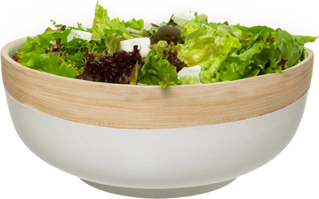 5Five serveerschaal/saladeschaal van bamboe – zwart, Ø 20 x 8 cm – foto 3