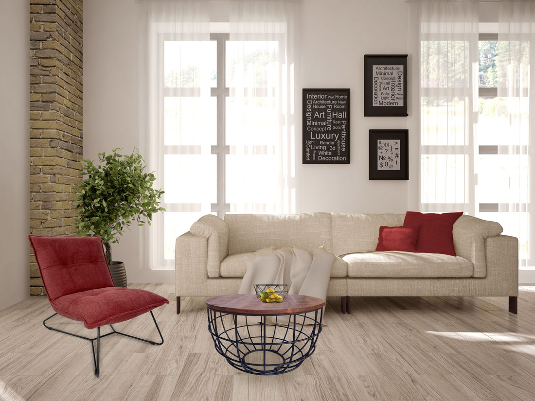 Table basse ronde | ø 55 cm | Industrielle - Métal - Noir/Marron foncé