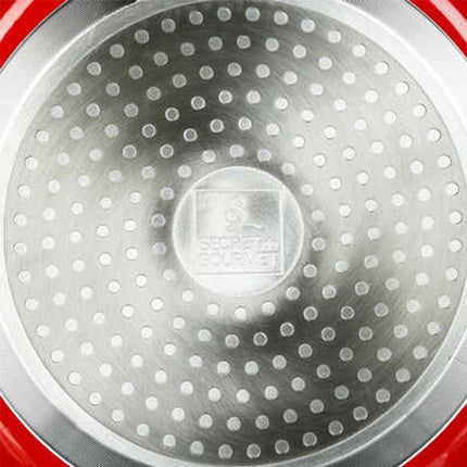 Stieltopf - Kasserolle - Induktion - Aluminium - Rot/Schwarz - D20 cm
