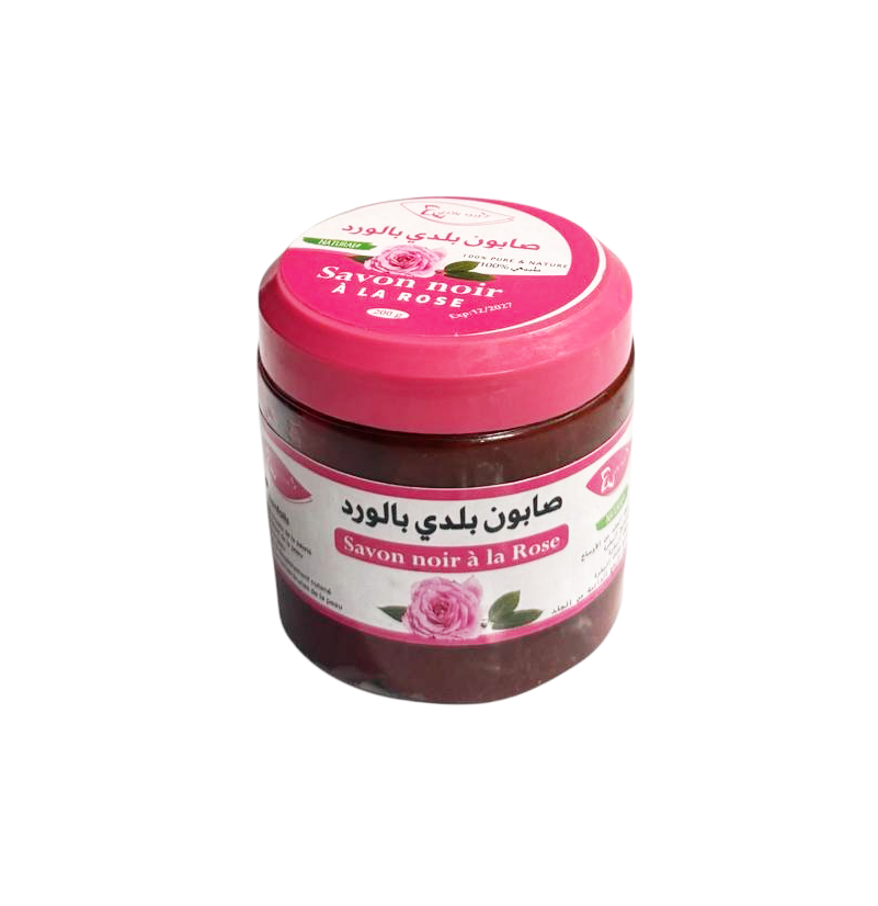 Savon Noir à la Rose – Savon Beldi Noir Marocain – 100% Naturel