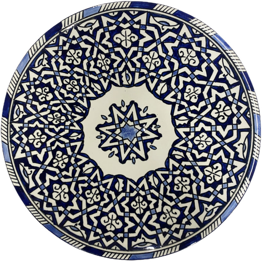Plat marocain en faïence de Fès Ø35