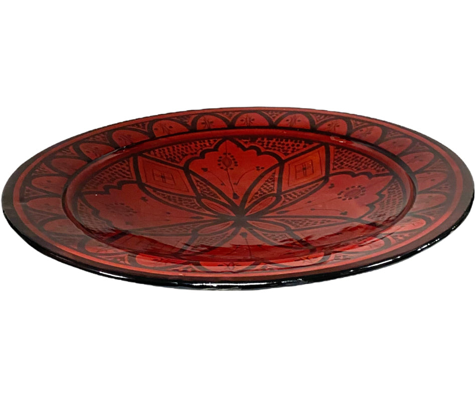 Moroccan Bowl Handmade dark red 35 cm