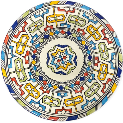 Handbemalte marokkanische Keramikschale 35 cm