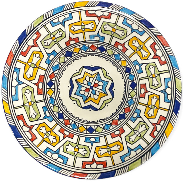 Handbemalte marokkanische Keramikschale 35 cm