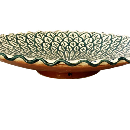 Marokkanische gerippte Schale grün ø35 cm