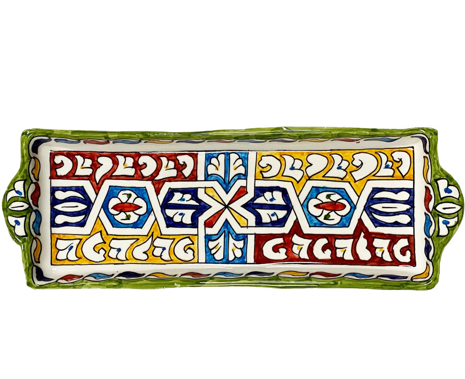 Plat rectangulaire marocain en céramique