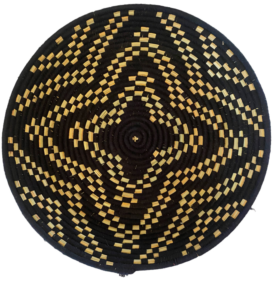 Panier mural tressé artisanal Naturel - écaille