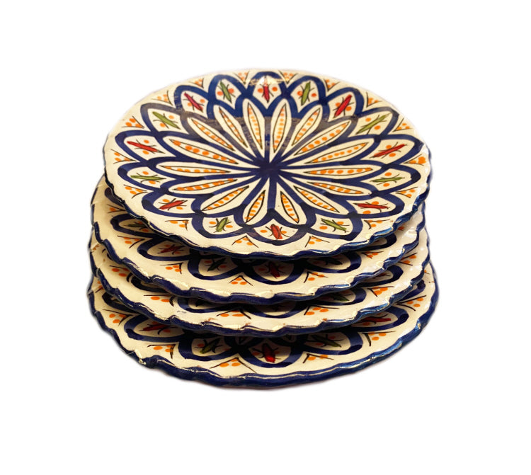 Earthenware Moroccan plate 18 cm