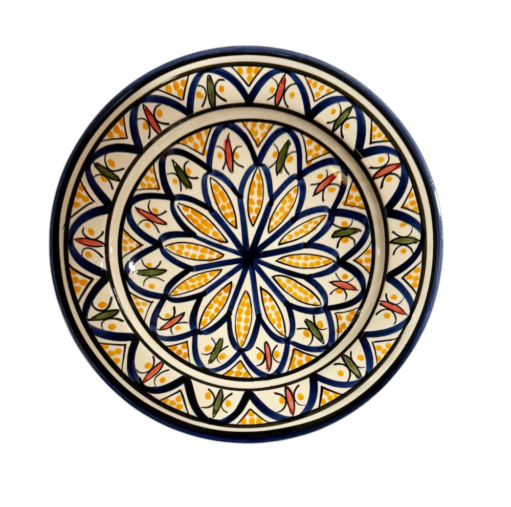 Assiette marocaine en céramique peinte à la main