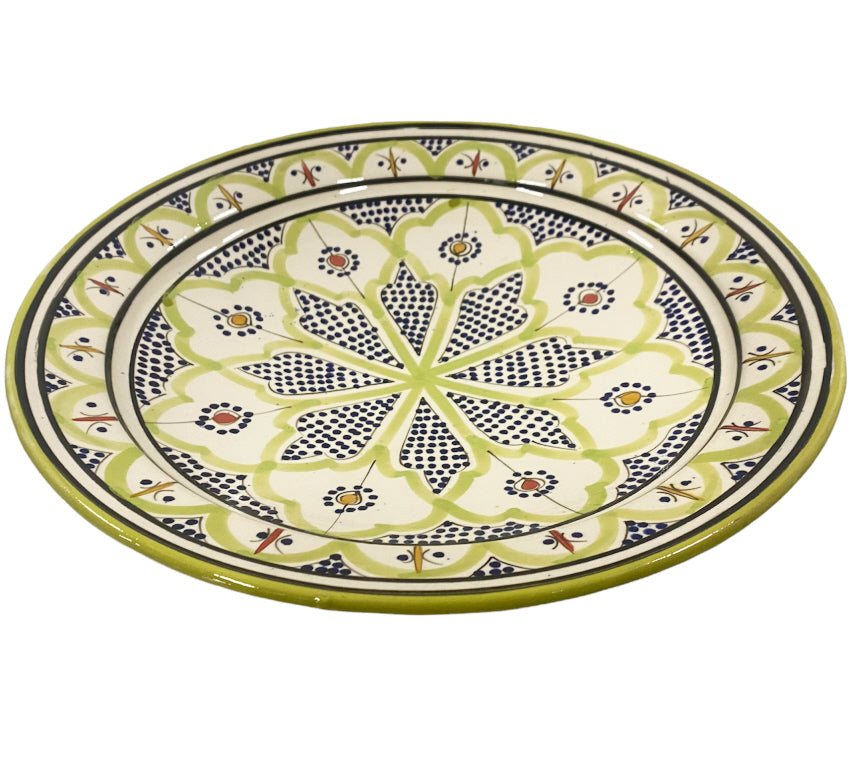 Plat marocain vert clair 35 cm