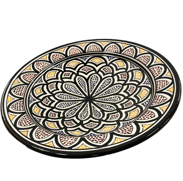 Handgemachte Keramikschale mit Motiven