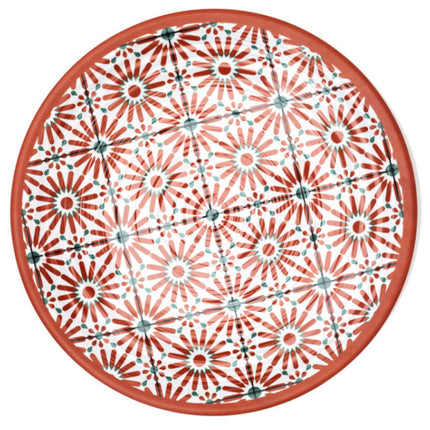 Platte serveerschaal met patronen melamine