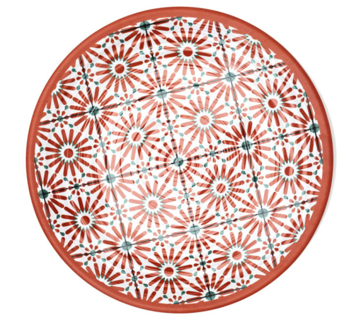 Patterned melamine serving platter