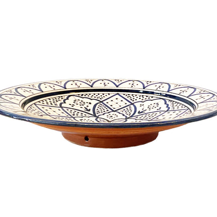 Marokkanische blaue Schale mit Blumenmustern