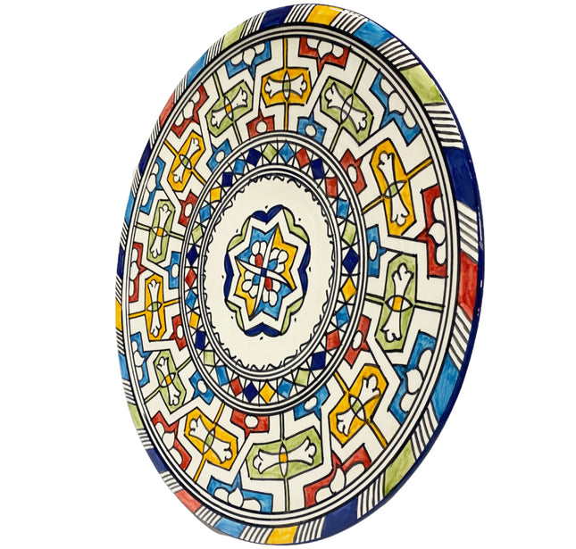Handbemalte marokkanische Keramikschale 35 cm