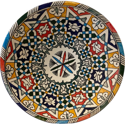 Handbemalte Keramikschale 35 cm